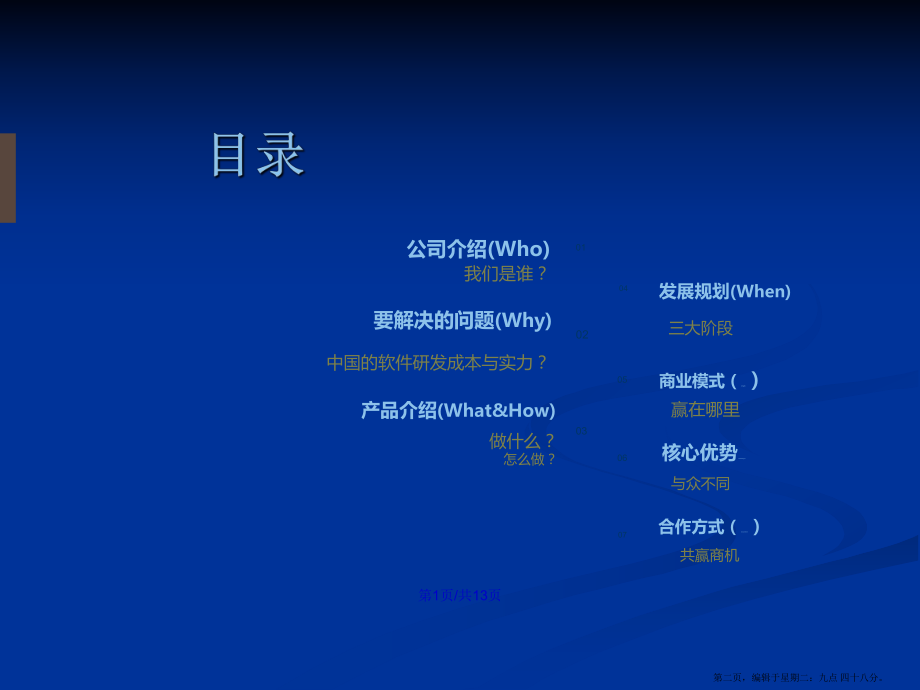 軟件外包項目介紹學習教案